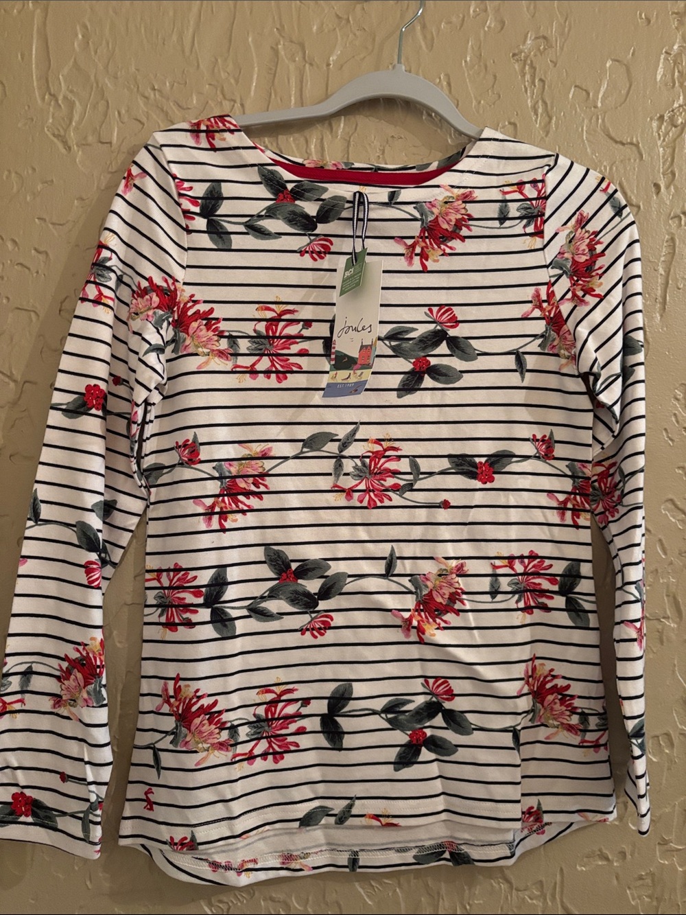 Joules Women's Harbour Print Long Sleeve Jersey Top NWT